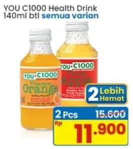 Promo Harga You C1000 Health Drink Vitamin All Variants 140 ml - Indomaret