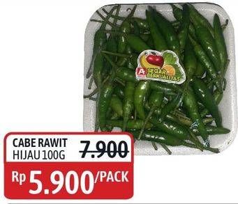 Promo Harga Cabe Rawit Hijau per 100 gr - Alfamidi