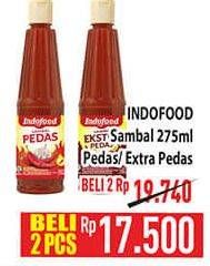 Promo Harga Indofood Sambal Ekstra Pedas, Pedas 275 ml - Hypermart