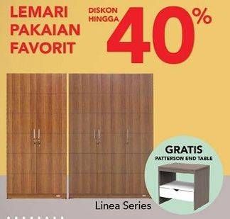Promo Harga LIGNO LINEA Lemari 2 Pintu  - Carrefour