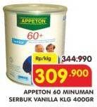 Promo Harga APPETON 60 Plus Vanilla 400 gr - Superindo