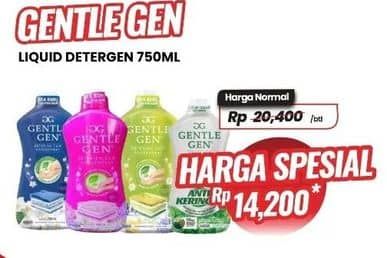 Promo Harga Gentle Gen Deterjen 750 ml - Carrefour