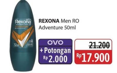Promo Harga Rexona Men Deo Roll On Adventure 45 ml - Alfamidi