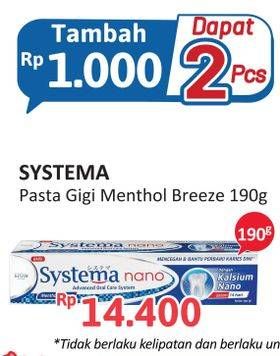 Promo Harga Systema Toothpaste Menthol Breeze 190 gr - Alfamidi