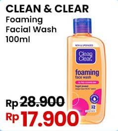 Promo Harga Clean & Clear Facial Wash Foaming 100 ml - Indomaret