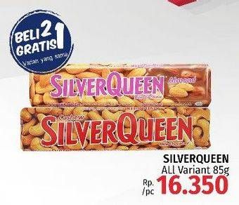 Promo Harga SILVER QUEEN Chocolate Almonds, Cashew 62 gr - LotteMart