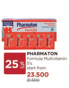 Promo Harga PHARMATON FORMULA Multivitamin Tablet 5 pcs - Watsons