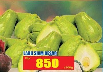 Promo Harga Labu Siam Besar per 100 gr - Hari Hari