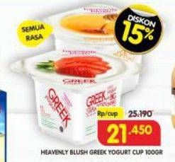 Promo Harga Heavenly Blush Greek Yogurt Cup All Variants 100 gr - Superindo