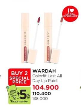 Promo Harga Wardah Colorfit Last All Day Lip Paint 4 gr - Watsons