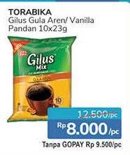 Promo Harga Torabika Gilus Mix Gula Aren, Vanilla per 10 sachet 23 gr - Alfamidi