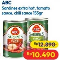 Promo Harga ABC Sardines Saus Ekstra Pedas, Saus Tomat, Saus Cabai 155 gr - Hypermart