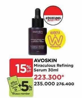 Promo Harga Avoskin Miraculous Refining Serum 30 ml - Watsons