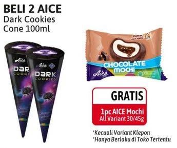 BELI 2 AICE Dark Cookies Cone 100ml GRATIS 1pc AICE Mochi All Variant 30/45g