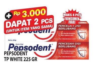 Promo Harga Pepsodent Pasta Gigi Pencegah Gigi Berlubang White 225 gr - Hypermart