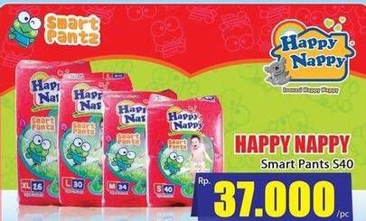 Promo Harga Happy Nappy Smart Pantz Diaper S40 40 pcs - Hari Hari