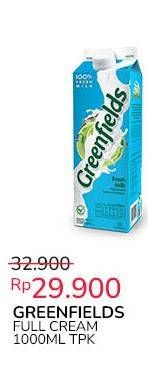 Promo Harga Greenfields Fresh Milk Full Cream 1000 ml - Indomaret