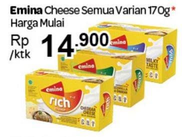 Promo Harga EMINA Cheddar Cheese All Variants 170 gr - Carrefour