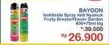 Promo Harga BAYGON Insektisida Spray Fruity Breeze, Flower Garden 675 ml - Indomaret