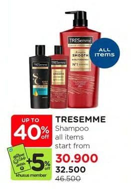 Promo Harga Tresemme Shampoo  - Watsons