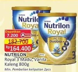 Promo Harga NUTRILON Royal 3 Susu Pertumbuhan Madu, Vanila 800 gr - Alfamart