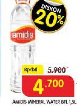 Promo Harga AMIDIS Air Mineral 1500 ml - Superindo