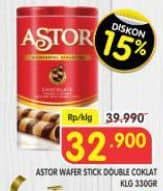 Promo Harga Astor Wafer Roll Double Chocolate 330 gr - Superindo