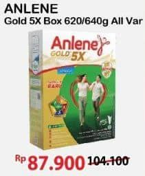 Promo Harga Anlene Gold Plus 5x Hi-Calcium All Variants 640 gr - Alfamart