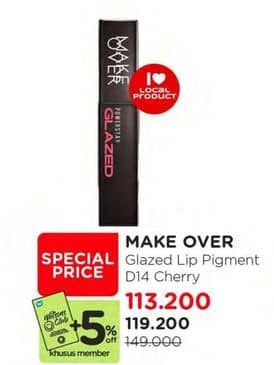 Promo Harga Make Over Powerstay Glazed Lock Lip Pigment D14 Cherry 3 gr - Watsons