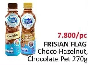 Promo Harga FRISIAN FLAG Susu UHT Botol Chocolate Hazelnut, Chocolate 270 ml - Alfamidi