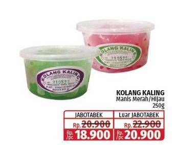 Promo Harga Karta Kolang Kaling Merah, Hijau 250 gr - Lotte Grosir