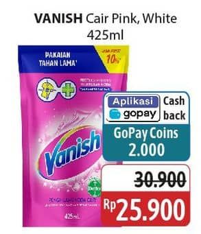 Promo Harga Vanish Penghilang Noda Cair Pink, Putih 425 ml - Alfamidi