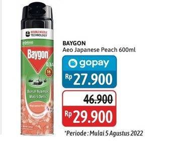 Promo Harga Baygon Insektisida Spray Japanese Peach 600 ml - Alfamidi