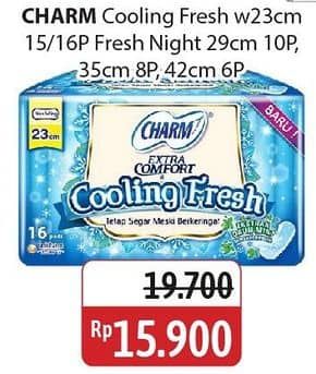 Promo Harga Charm Extra Comfort Cooling Fresh Wing 23cm, Wing 29cm, Wing 35cm, Wing 42cm 6 pcs - Alfamidi