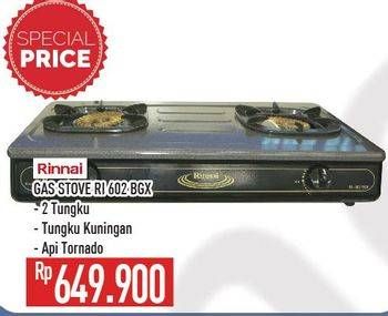 Promo Harga RINNAI RI-602BGX  - Hypermart