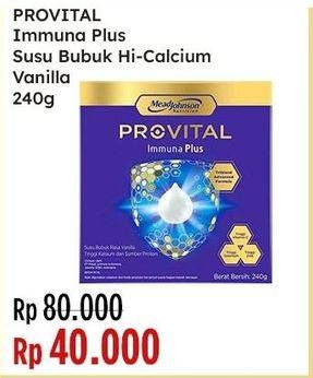 Promo Harga Provital Imuna Susu Dewasa Vanilla 240 gr - Indomaret