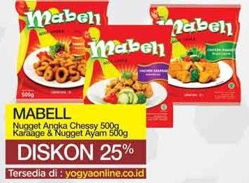 Promo Harga MABELL Nugget Angka Cheesy, Karage Spicy Wings 500 gr - Yogya