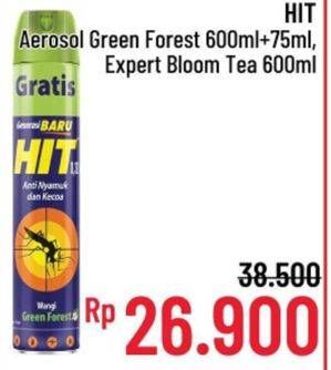 Promo Harga HIT Aerosol Green Forest 600+75 mL/Expert Bloom Tea 600 mL  - Alfamidi
