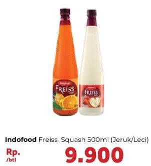 Promo Harga FREISS Syrup Squash Lychee, Orange 500 ml - Carrefour