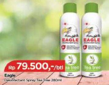 Promo Harga CAP LANG Eagle Eucalyptus Disinfectant Spray Tea Tree 280 ml - TIP TOP