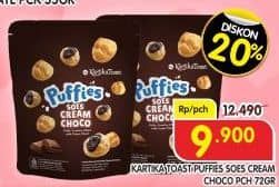 Promo Harga Kartika Toast Puffies Soes Cream Choco 150 gr - Superindo