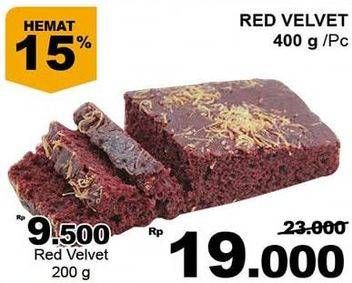 Promo Harga GIANT Red Velvet Cake 400 gr - Giant