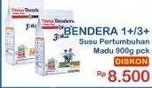 Promo Harga BENDERA 1+/3+ Susu Pertumbuhan Madu 900gr  - Indomaret