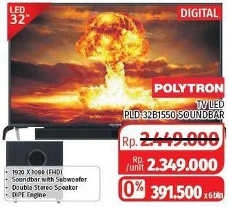 Promo Harga POLYTRON PLD 32B1550 | Cinemax Soundbar 32"  - Lotte Grosir