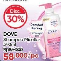 Promo Harga Dove Micellar Shampoo 340 ml - Guardian