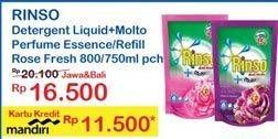 Promo Harga Molto Liquid Detergent 800/750ml  - Indomaret