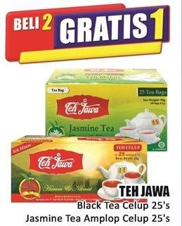 Promo Harga Teh Jawa Teh Celup Jasmine Tea Dengan Amplop, Black Tea Dengan Amplop per 25 pcs 2 gr - Hari Hari