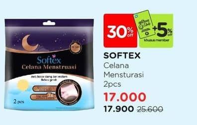 Promo Harga Softex Celana Menstruasi All Size 2 pcs - Watsons