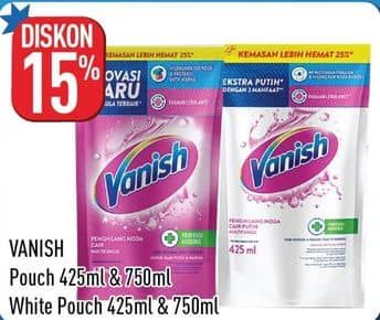 Promo Harga Vanish Penghilang Noda Cair Pink, Putih 425 ml - Hypermart