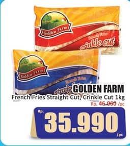 Promo Harga Golden Farm French Fries Straight, Crinkle 1000 gr - Hari Hari